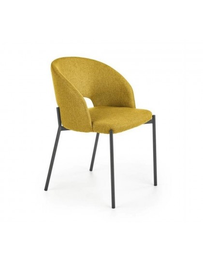 Scaun K373, galben-negru, stofa clasica-metal, 51x57x77 cm
