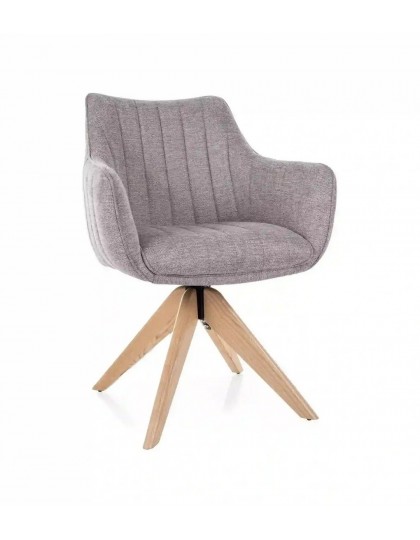 Scaun rotativ AZALIA, Amsterdam, stofa clasica-lemn, 61x44x86 cm
